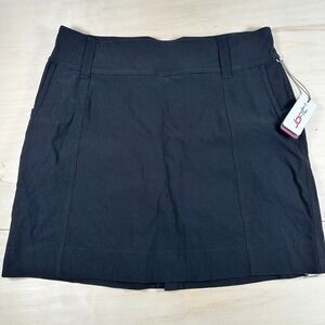 Jofit Skort Women XL Elite‎ Slimmer Long Skort 17" Black 4 Pocket